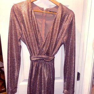 ROSE GOLD KIMONO-Style Cocktail Dress
